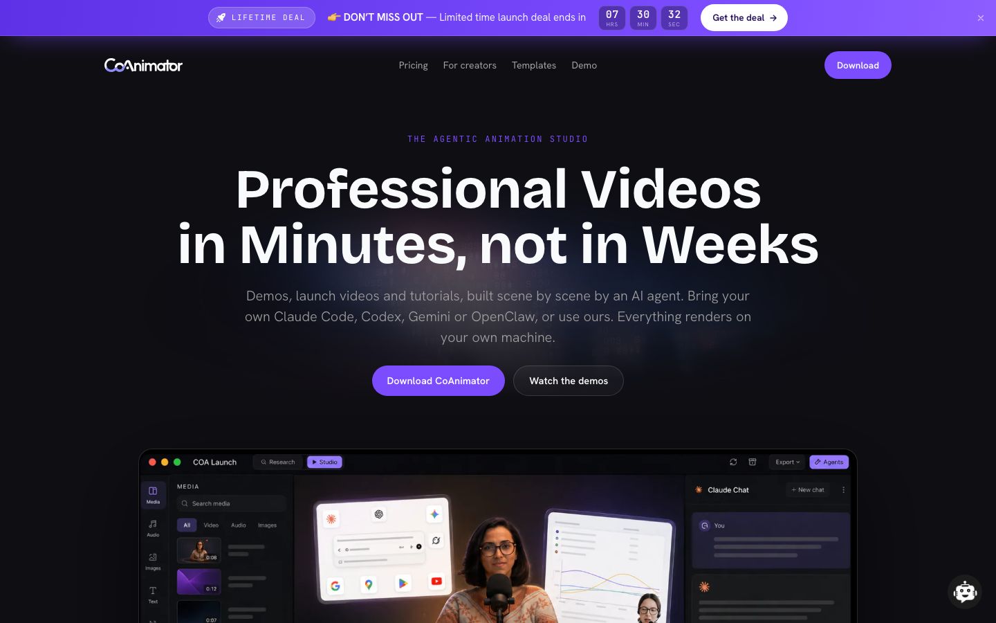 CoAnimator agent studio