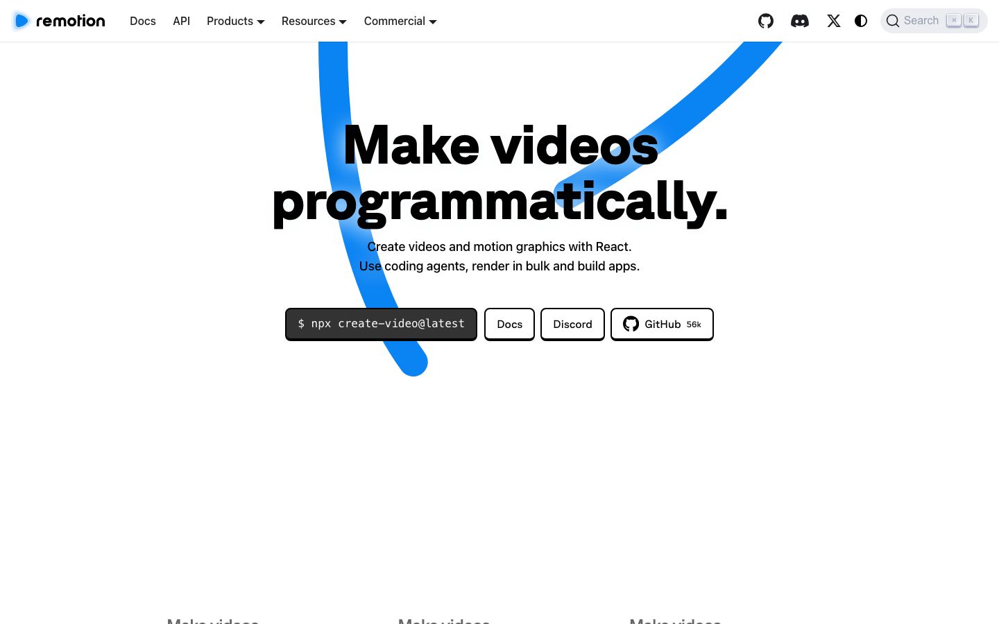 Remotion programmatic video platform
