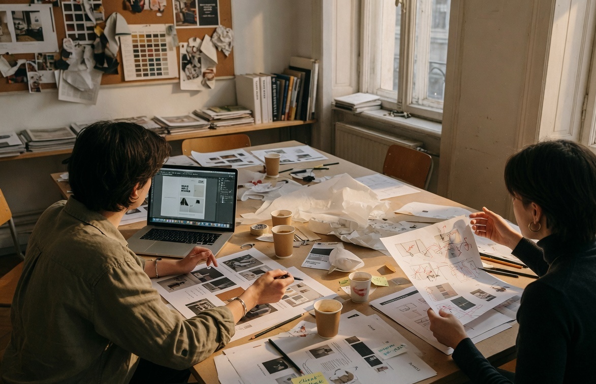 Studio team at work